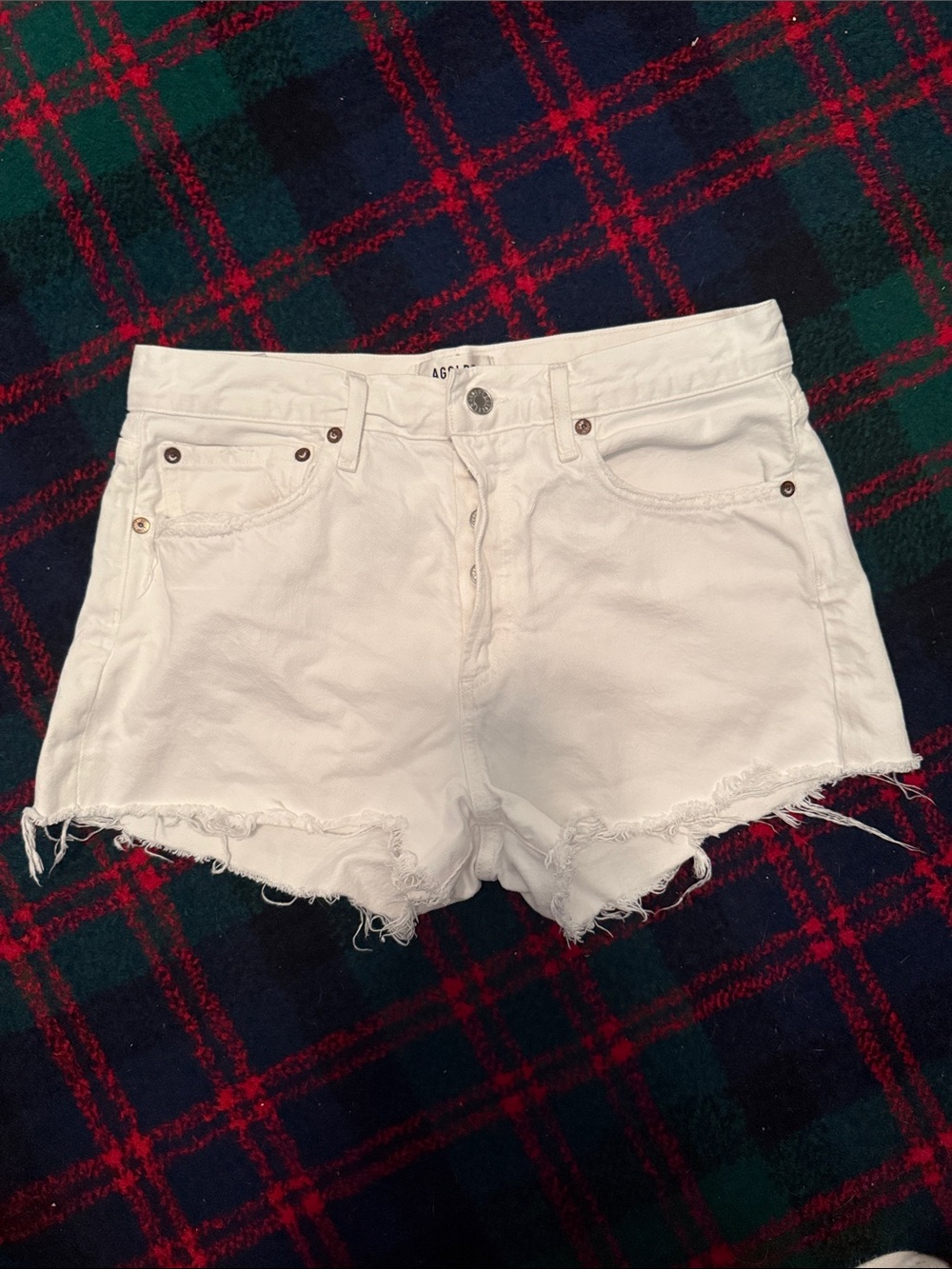 Agolde Parker Shorts - White